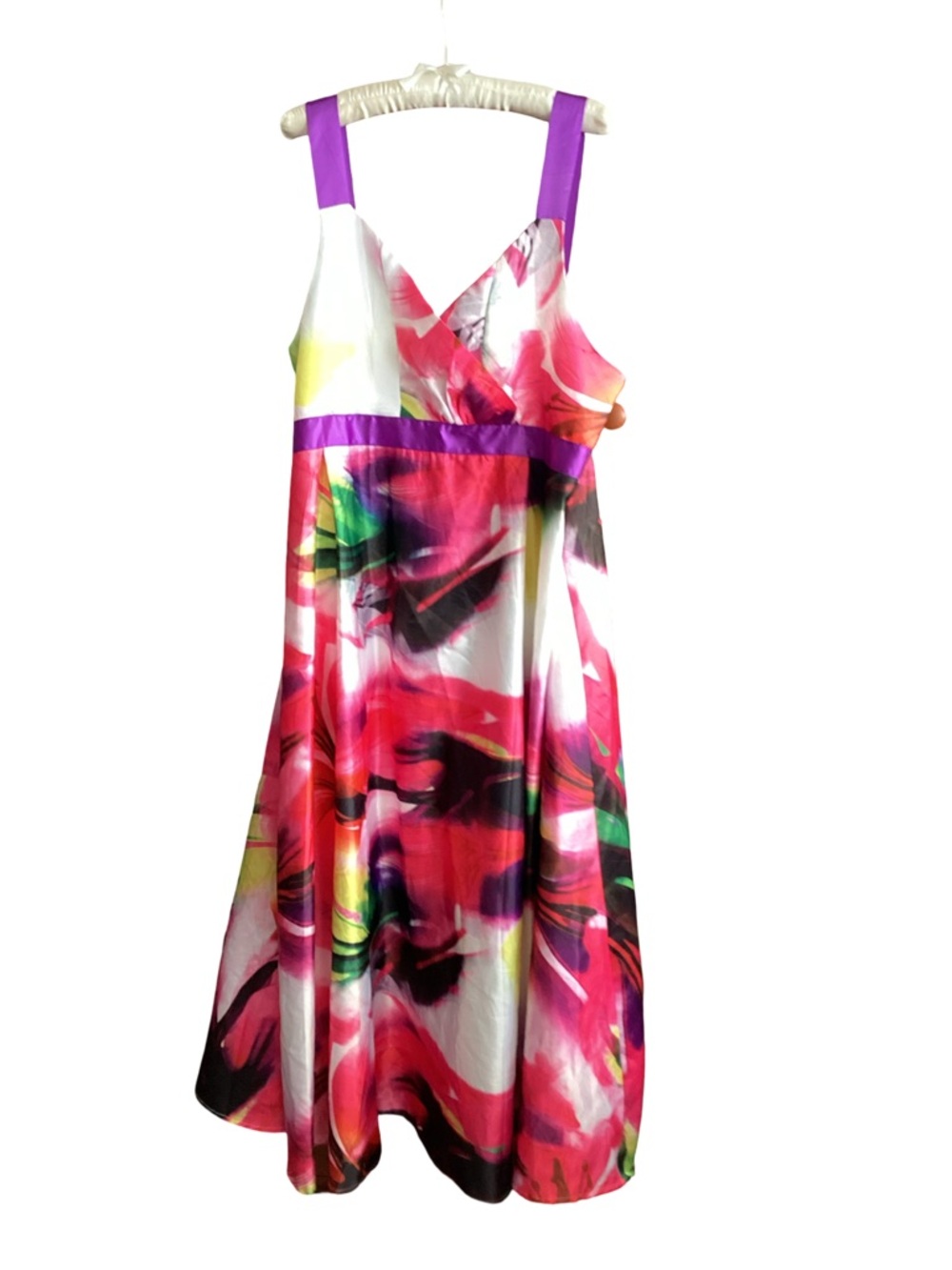 🌂 Vibrant Floral Maxi Dress Size 5X - Picture 3 of 6